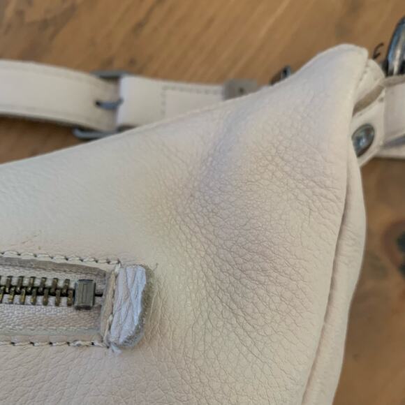 The Sak Collective Kyetra Leather Shoulder Bag Purse Stone Color Hobo - Picture 13 of 15